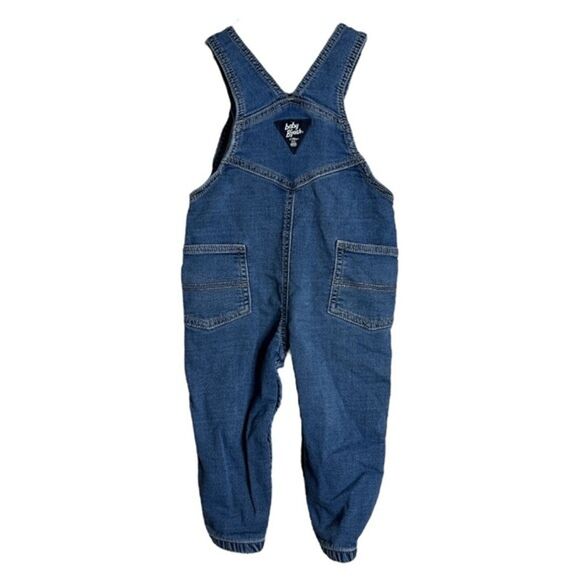 Oshkosh B’Gosh Denim Overalls Baby 18M Blue Medium Wash Adjustable Button Straps - Picture 2 of 6